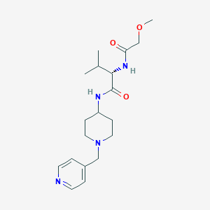 (2S)-2-[(2-methoxyacetyl)amino]-3-methyl-N-[1-(pyridin-4-ylmethyl)piperidin-4-yl]butanamide