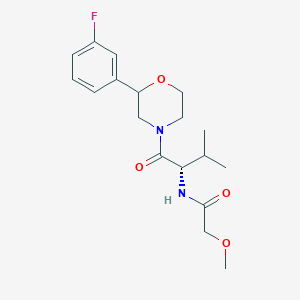 N-[(2S)-1-[2-(3-fluorophenyl)morpholin-4-yl]-3-methyl-1-oxobutan-2-yl]-2-methoxyacetamide