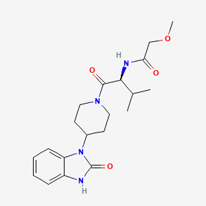 2-methoxy-N-[(2S)-3-methyl-1-oxo-1-[4-(2-oxo-3H-benzimidazol-1-yl)piperidin-1-yl]butan-2-yl]acetamide