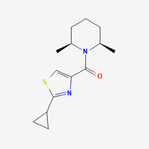 (2-cyclopropyl-1,3-thiazol-4-yl)-[(2S,6R)-2,6-dimethylpiperidin-1-yl]methanone