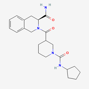 (3S)-2-[1-(cyclopentylcarbamoyl)piperidine-3-carbonyl]-3,4-dihydro-1H-isoquinoline-3-carboxamide