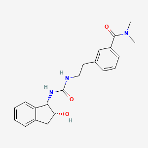 3-[2-[[(1S,2R)-2-hydroxy-2,3-dihydro-1H-inden-1-yl]carbamoylamino]ethyl]-N,N-dimethylbenzamide