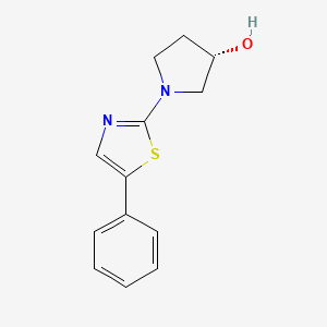 molecular formula C13H14N2OS B7331087 (3S)-1-(5-phenyl-1,3-thiazol-2-yl)pyrrolidin-3-ol 