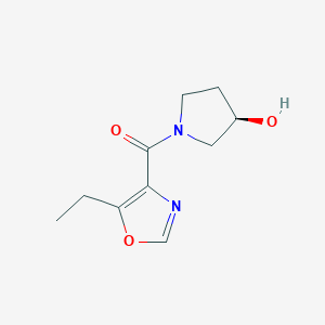 molecular formula C10H14N2O3 B7331093 (5-ethyl-1,3-oxazol-4-yl)-[(3R)-3-hydroxypyrrolidin-1-yl]methanone 