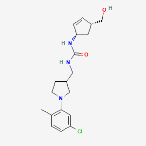 1-[[1-(5-chloro-2-methylphenyl)pyrrolidin-3-yl]methyl]-3-[(1S,4R)-4-(hydroxymethyl)cyclopent-2-en-1-yl]urea