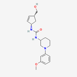 1-[(1S,4R)-4-(hydroxymethyl)cyclopent-2-en-1-yl]-3-[1-(3-methoxyphenyl)piperidin-3-yl]urea