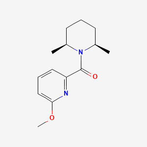 molecular formula C14H20N2O2 B7331201 [(2S,6R)-2,6-dimethylpiperidin-1-yl]-(6-methoxypyridin-2-yl)methanone 