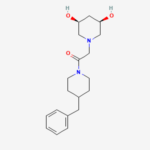 molecular formula C19H28N2O3 B7331204 1-(4-benzylpiperidin-1-yl)-2-[(3S,5R)-3,5-dihydroxypiperidin-1-yl]ethanone 