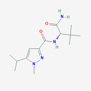 N-[(2S)-1-amino-3,3-dimethyl-1-oxobutan-2-yl]-1-methyl-5-propan-2-ylpyrazole-3-carboxamide