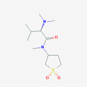 molecular formula C12H24N2O3S B7331263 (2S)-2-(dimethylamino)-N-(1,1-dioxothiolan-3-yl)-N,3-dimethylbutanamide 