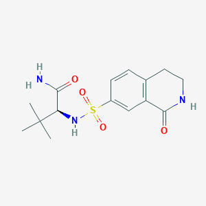 (2S)-3,3-dimethyl-2-[(1-oxo-3,4-dihydro-2H-isoquinolin-7-yl)sulfonylamino]butanamide