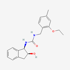 molecular formula C20H24N2O3 B7331282 1-[(2-ethoxy-4-methylphenyl)methyl]-3-[(1R,2S)-2-hydroxy-2,3-dihydro-1H-inden-1-yl]urea 