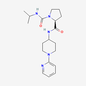 (2S)-1-N-propan-2-yl-2-N-(1-pyridin-2-ylpiperidin-4-yl)pyrrolidine-1,2-dicarboxamide