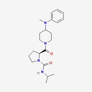 (2S)-2-[4-(N-methylanilino)piperidine-1-carbonyl]-N-propan-2-ylpyrrolidine-1-carboxamide