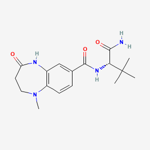 N-[(2S)-1-amino-3,3-dimethyl-1-oxobutan-2-yl]-1-methyl-4-oxo-3,5-dihydro-2H-1,5-benzodiazepine-7-carboxamide