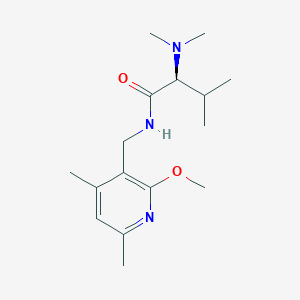 (2S)-2-(dimethylamino)-N-[(2-methoxy-4,6-dimethylpyridin-3-yl)methyl]-3-methylbutanamide