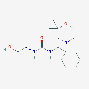 1-[[1-(2,2-dimethylmorpholin-4-yl)cyclohexyl]methyl]-3-[(2S)-1-hydroxypropan-2-yl]urea