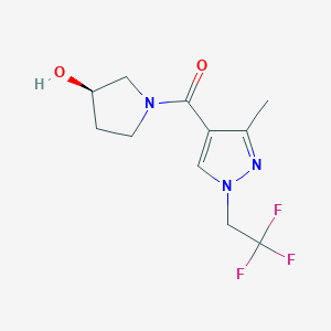 [(3R)-3-hydroxypyrrolidin-1-yl]-[3-methyl-1-(2,2,2-trifluoroethyl)pyrazol-4-yl]methanone