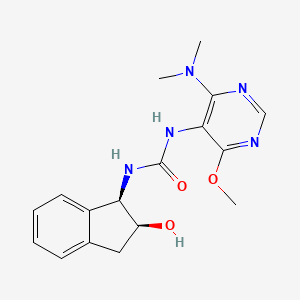 1-[4-(dimethylamino)-6-methoxypyrimidin-5-yl]-3-[(1R,2S)-2-hydroxy-2,3-dihydro-1H-inden-1-yl]urea