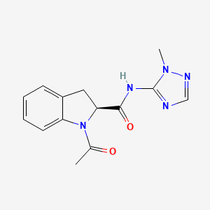 (2S)-1-acetyl-N-(2-methyl-1,2,4-triazol-3-yl)-2,3-dihydroindole-2-carboxamide