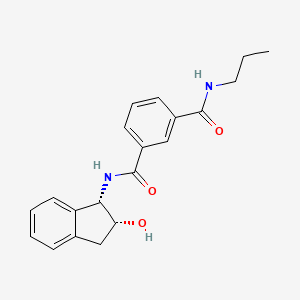 molecular formula C20H22N2O3 B7331409 3-N-[(1S,2R)-2-hydroxy-2,3-dihydro-1H-inden-1-yl]-1-N-propylbenzene-1,3-dicarboxamide 