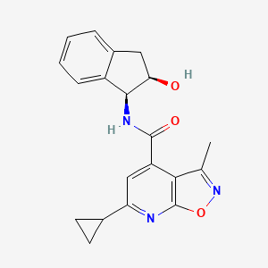 6-cyclopropyl-N-[(1S,2R)-2-hydroxy-2,3-dihydro-1H-inden-1-yl]-3-methyl-[1,2]oxazolo[5,4-b]pyridine-4-carboxamide