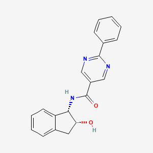 N-[(1S,2R)-2-hydroxy-2,3-dihydro-1H-inden-1-yl]-2-phenylpyrimidine-5-carboxamide