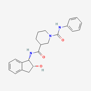 3-N-[(1S,2R)-2-hydroxy-2,3-dihydro-1H-inden-1-yl]-1-N-phenylpiperidine-1,3-dicarboxamide