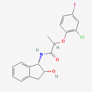 2-(2-chloro-4-fluorophenoxy)-N-[(1S,2R)-2-hydroxy-2,3-dihydro-1H-inden-1-yl]propanamide