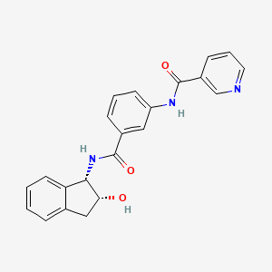 N-[3-[[(1S,2R)-2-hydroxy-2,3-dihydro-1H-inden-1-yl]carbamoyl]phenyl]pyridine-3-carboxamide