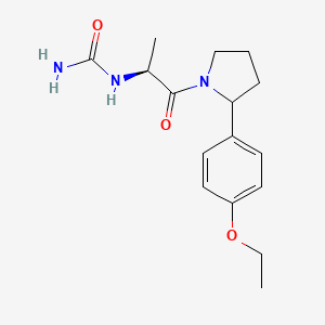 [(2S)-1-[2-(4-ethoxyphenyl)pyrrolidin-1-yl]-1-oxopropan-2-yl]urea