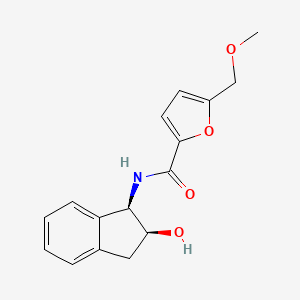 N-[(1R,2S)-2-hydroxy-2,3-dihydro-1H-inden-1-yl]-5-(methoxymethyl)furan-2-carboxamide