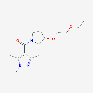 [(3S)-3-(2-ethoxyethoxy)pyrrolidin-1-yl]-(1,3,5-trimethylpyrazol-4-yl)methanone