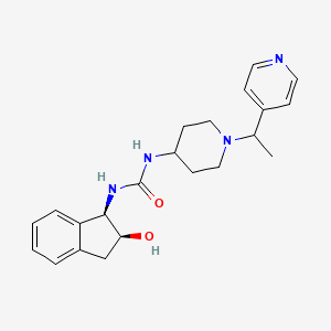 1-[(1R,2S)-2-hydroxy-2,3-dihydro-1H-inden-1-yl]-3-[1-(1-pyridin-4-ylethyl)piperidin-4-yl]urea