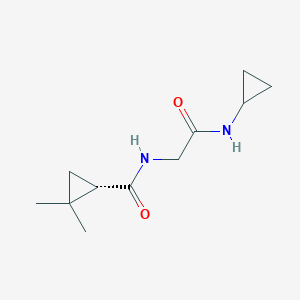 molecular formula C11H18N2O2 B7331589 (1S)-N-[2-(cyclopropylamino)-2-oxoethyl]-2,2-dimethylcyclopropane-1-carboxamide 