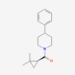 molecular formula C17H23NO B7331608 [(1S)-2,2-dimethylcyclopropyl]-(4-phenylpiperidin-1-yl)methanone 