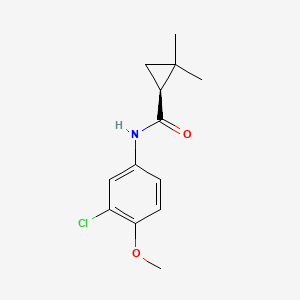 molecular formula C13H16ClNO2 B7331619 (1S)-N-(3-chloro-4-methoxyphenyl)-2,2-dimethylcyclopropane-1-carboxamide 