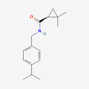 (1S)-2,2-dimethyl-N-[(4-propan-2-ylphenyl)methyl]cyclopropane-1-carboxamide