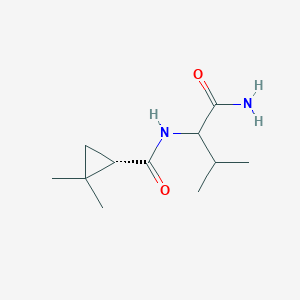 molecular formula C11H20N2O2 B7331632 (1S)-N-(1-amino-3-methyl-1-oxobutan-2-yl)-2,2-dimethylcyclopropane-1-carboxamide 