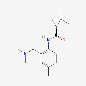 (1S)-N-[2-[(dimethylamino)methyl]-4-methylphenyl]-2,2-dimethylcyclopropane-1-carboxamide