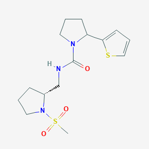 N-[[(2R)-1-methylsulfonylpyrrolidin-2-yl]methyl]-2-thiophen-2-ylpyrrolidine-1-carboxamide