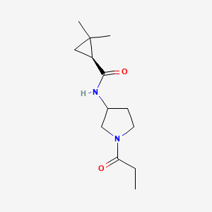 (1S)-2,2-dimethyl-N-(1-propanoylpyrrolidin-3-yl)cyclopropane-1-carboxamide