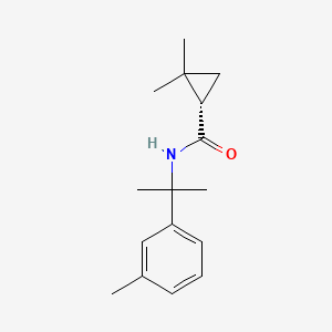 molecular formula C16H23NO B7331697 (1S)-2,2-dimethyl-N-[2-(3-methylphenyl)propan-2-yl]cyclopropane-1-carboxamide 