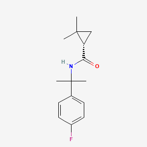 molecular formula C15H20FNO B7331709 (1S)-N-[2-(4-fluorophenyl)propan-2-yl]-2,2-dimethylcyclopropane-1-carboxamide 