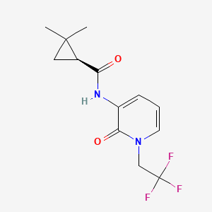 (1S)-2,2-dimethyl-N-[2-oxo-1-(2,2,2-trifluoroethyl)pyridin-3-yl]cyclopropane-1-carboxamide