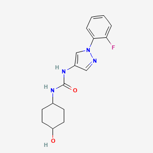 1-[1-(2-Fluorophenyl)pyrazol-4-yl]-3-(4-hydroxycyclohexyl)urea