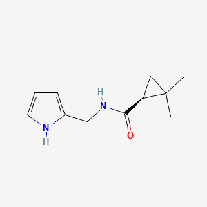 molecular formula C11H16N2O B7331733 (1S)-2,2-dimethyl-N-(1H-pyrrol-2-ylmethyl)cyclopropane-1-carboxamide 