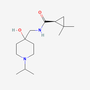 (1S)-N-[(4-hydroxy-1-propan-2-ylpiperidin-4-yl)methyl]-2,2-dimethylcyclopropane-1-carboxamide