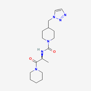 N-[(2S)-1-oxo-1-piperidin-1-ylpropan-2-yl]-4-(triazol-1-ylmethyl)piperidine-1-carboxamide