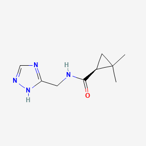 molecular formula C9H14N4O B7331742 (1S)-2,2-dimethyl-N-(1H-1,2,4-triazol-5-ylmethyl)cyclopropane-1-carboxamide 